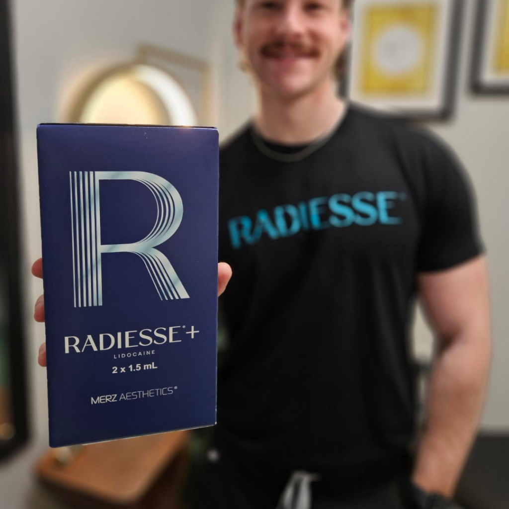 Radiesse+ with lidocaine dermal filler by Merz Aesthetics, used for collagen stimulation and facial volume